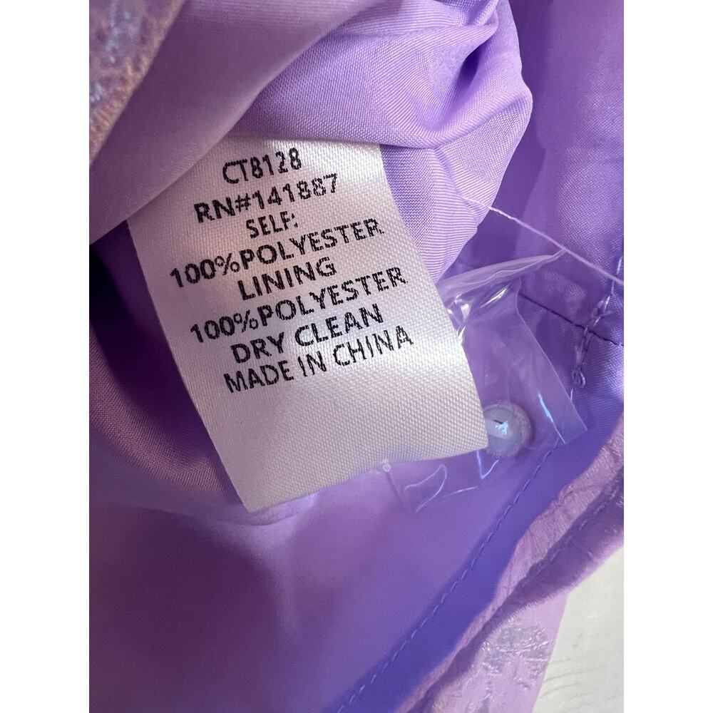 TCEC Lavender Iridescent Ruffle Long Sleeve Blouse - Picture 3 of 5